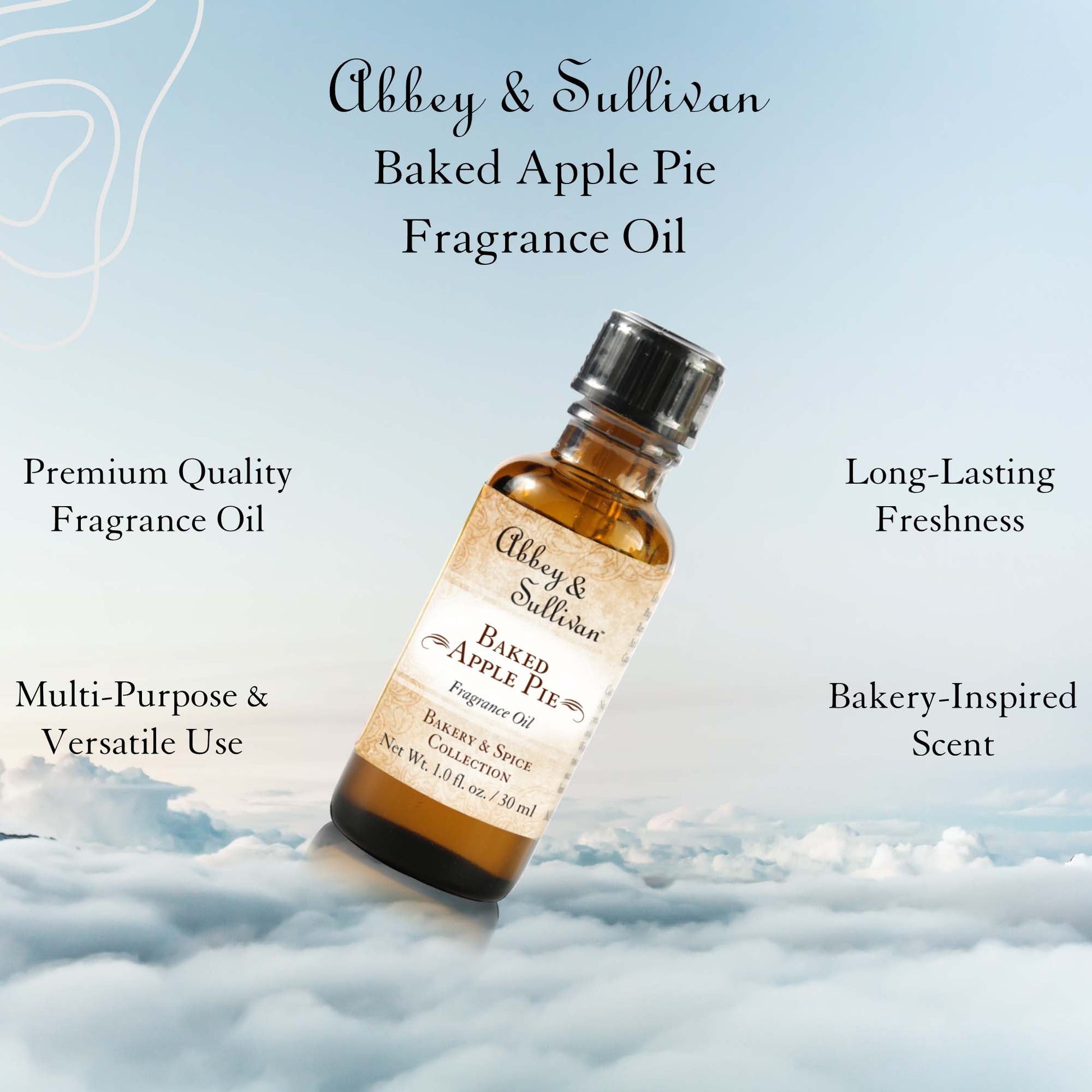 Abbey & Sullivan Premium Fragrance Oil - Baked Apple Pie AS-FO4001-01