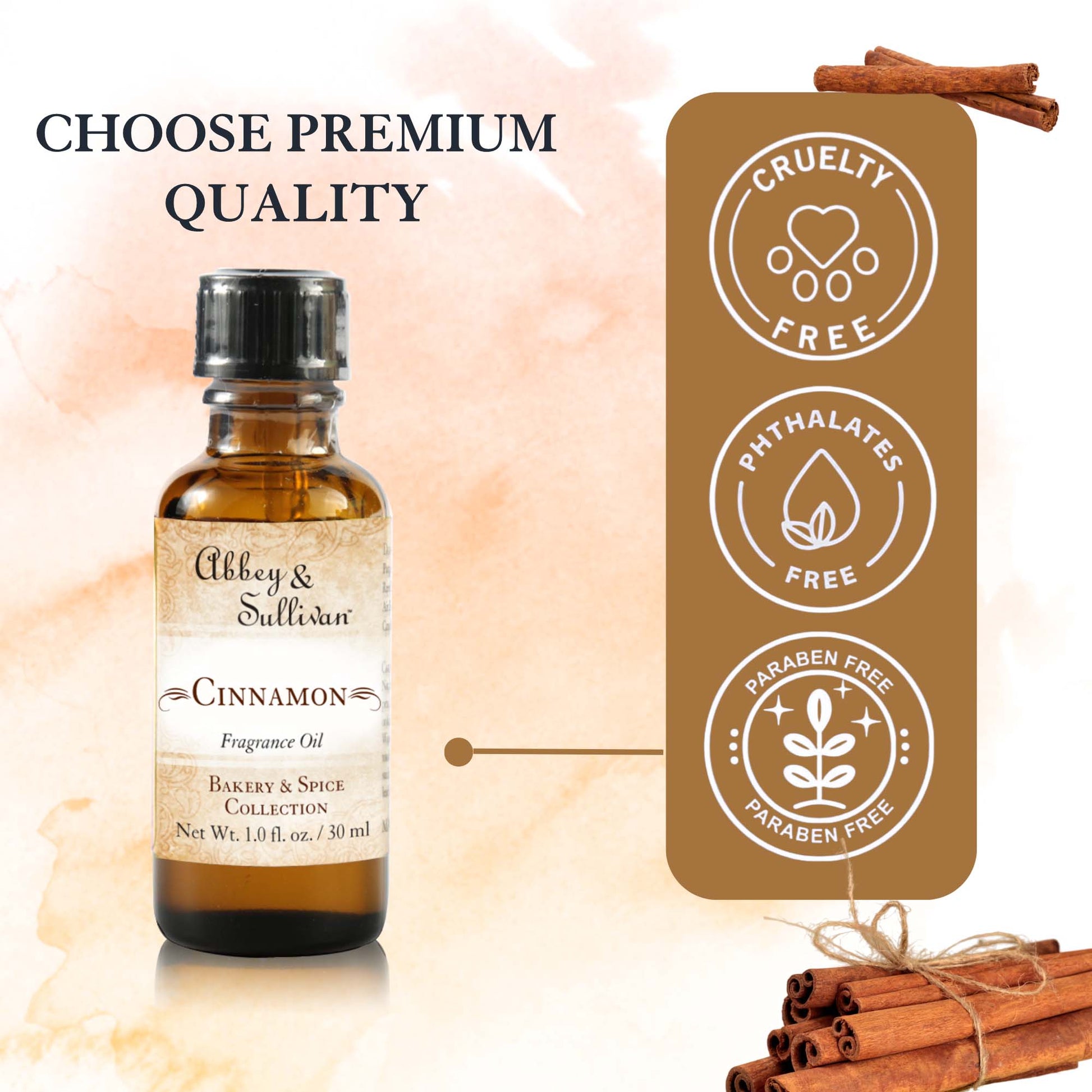 Abbey & Sullivan Premium Fragrance Oil - Cinnamon AS-FO4004-01