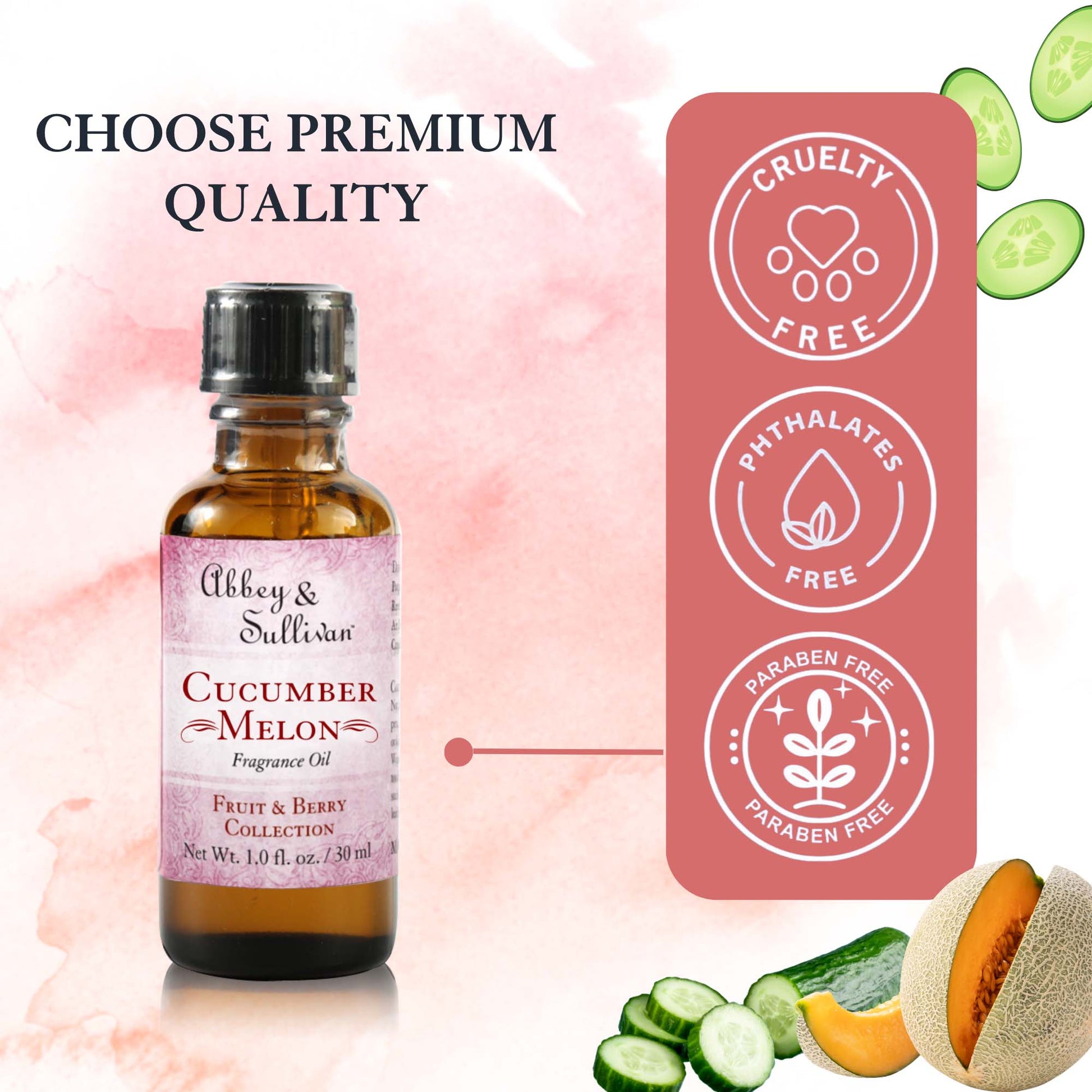 Abbey & Sullivan Premium Fragrance Oil - Cucumber Melon AS-FO2003-01