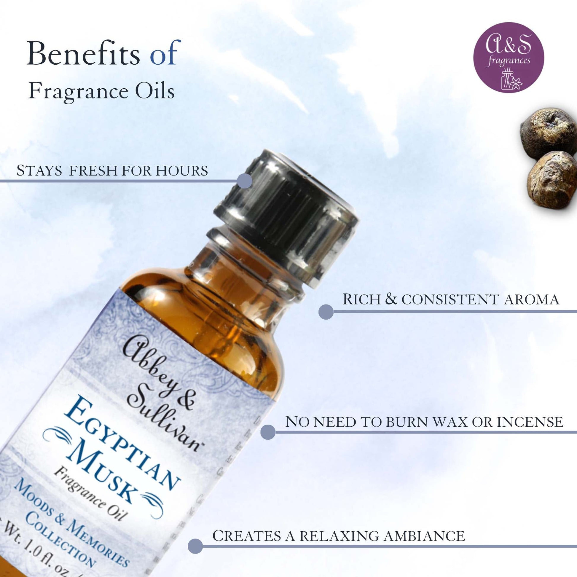 Abbey & Sullivan Premium Fragrance Oil - Egyptian Musk AS-FO1029-01