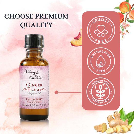 Abbey & Sullivan Premium Fragrance Oil - Ginger Peach AS-FO2019-01