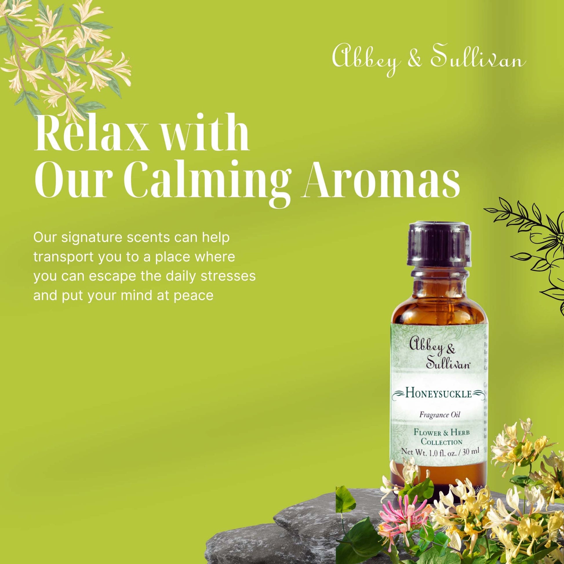 Abbey & Sullivan Premium Fragrance Oil - Honeysuckle AS-FO3010-01