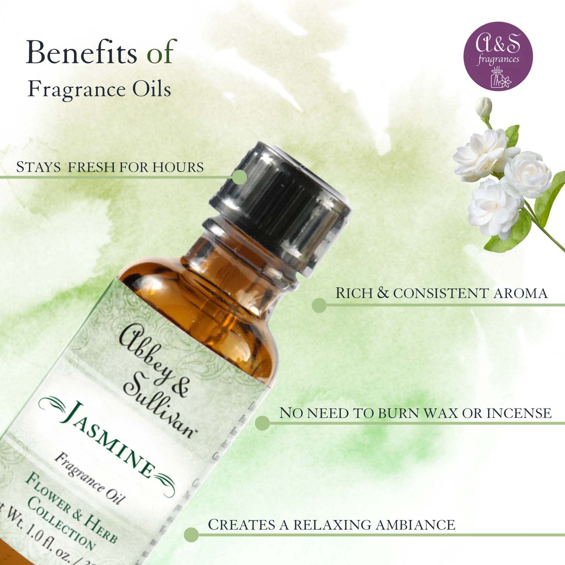 Abbey & Sullivan Premium Fragrance Oil - Jasmine AS-FO3003-01