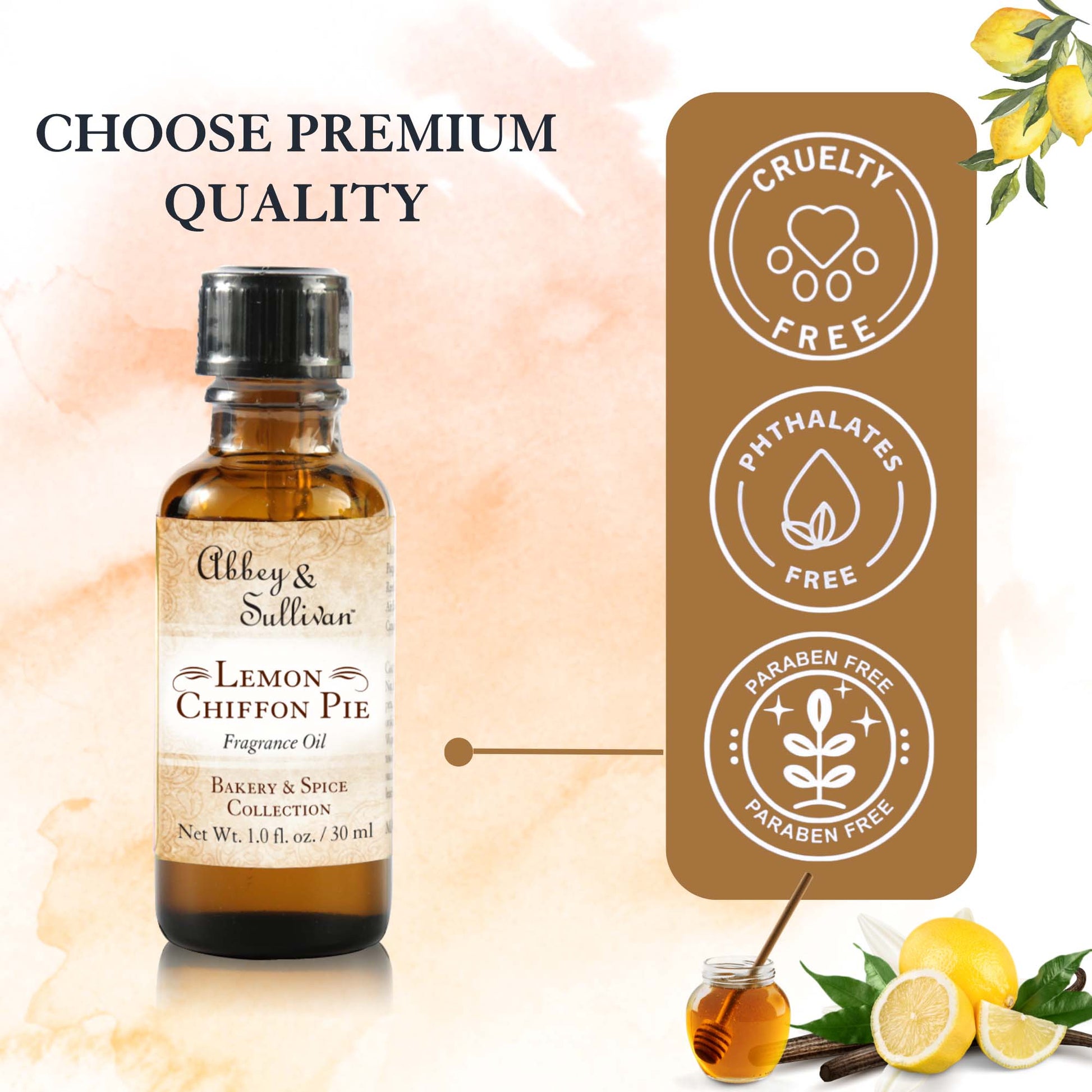 Abbey & Sullivan Premium Fragrance Oil - Lemon Chiffon Pie AS-FO4024-01