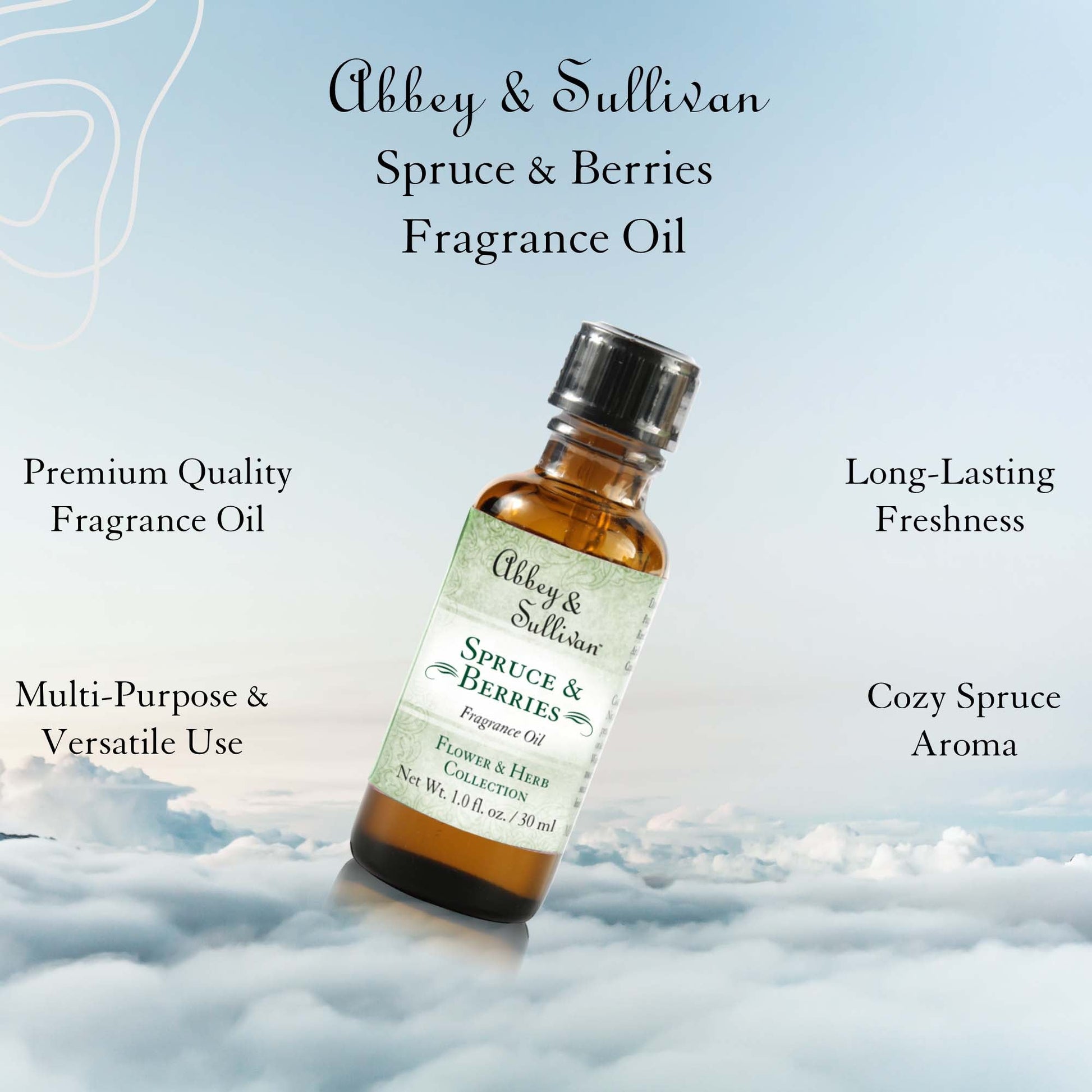 Abbey & Sullivan Premium Fragrance Oil - Spruce & Berries AS-FO3029-01