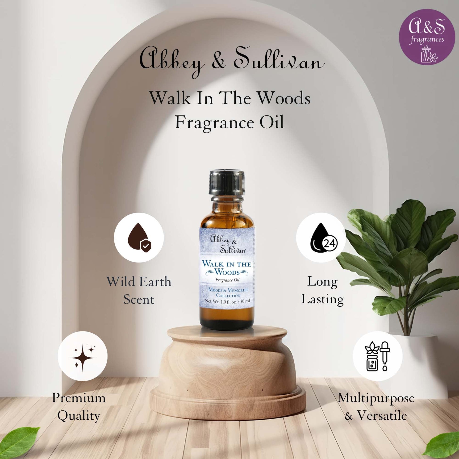Abbey & Sullivan Premium Fragrance Oil - Walk in the Woods AS-FO1008-01