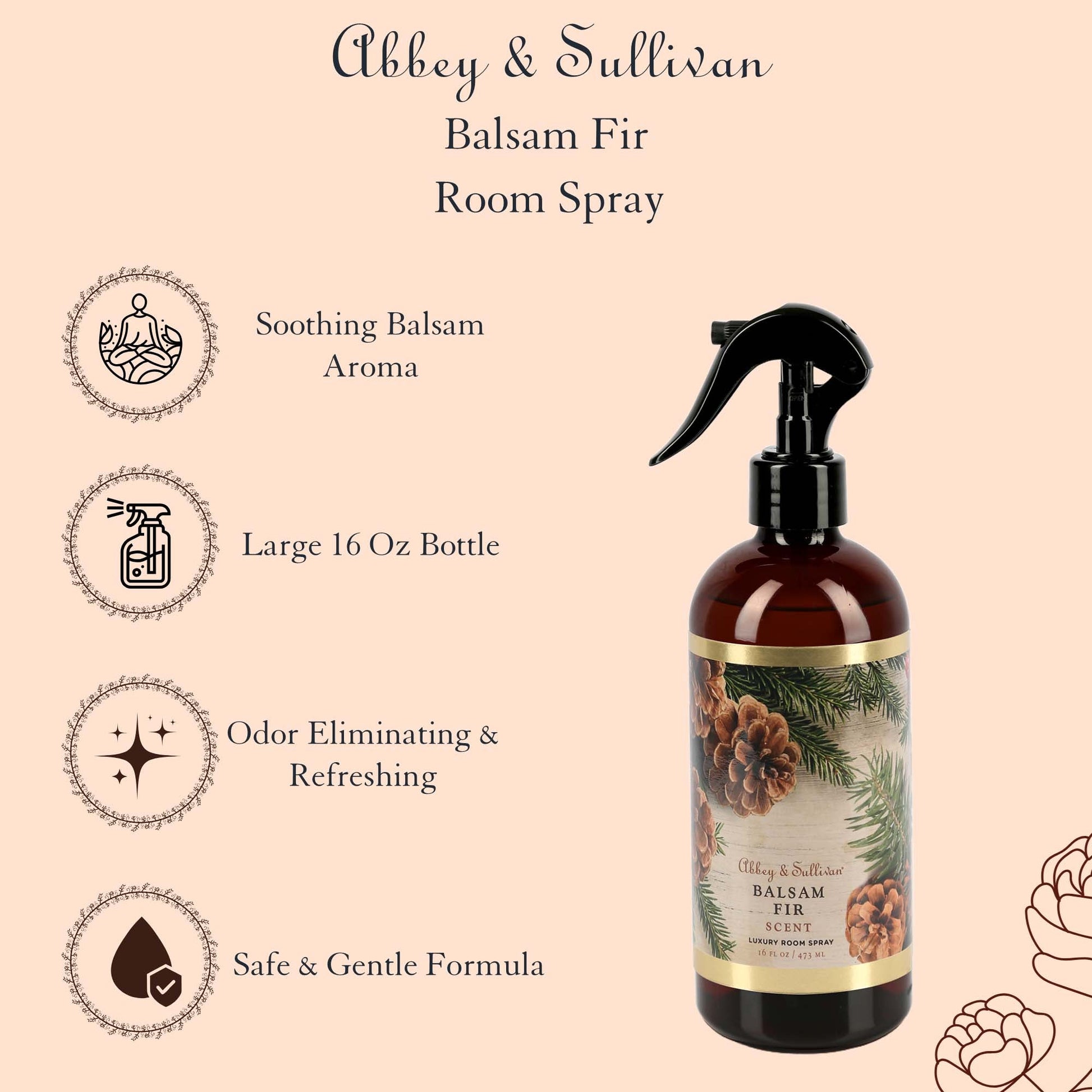 Abbey & Sullivan Room Sprays, Balsam Fir HOLM-9019