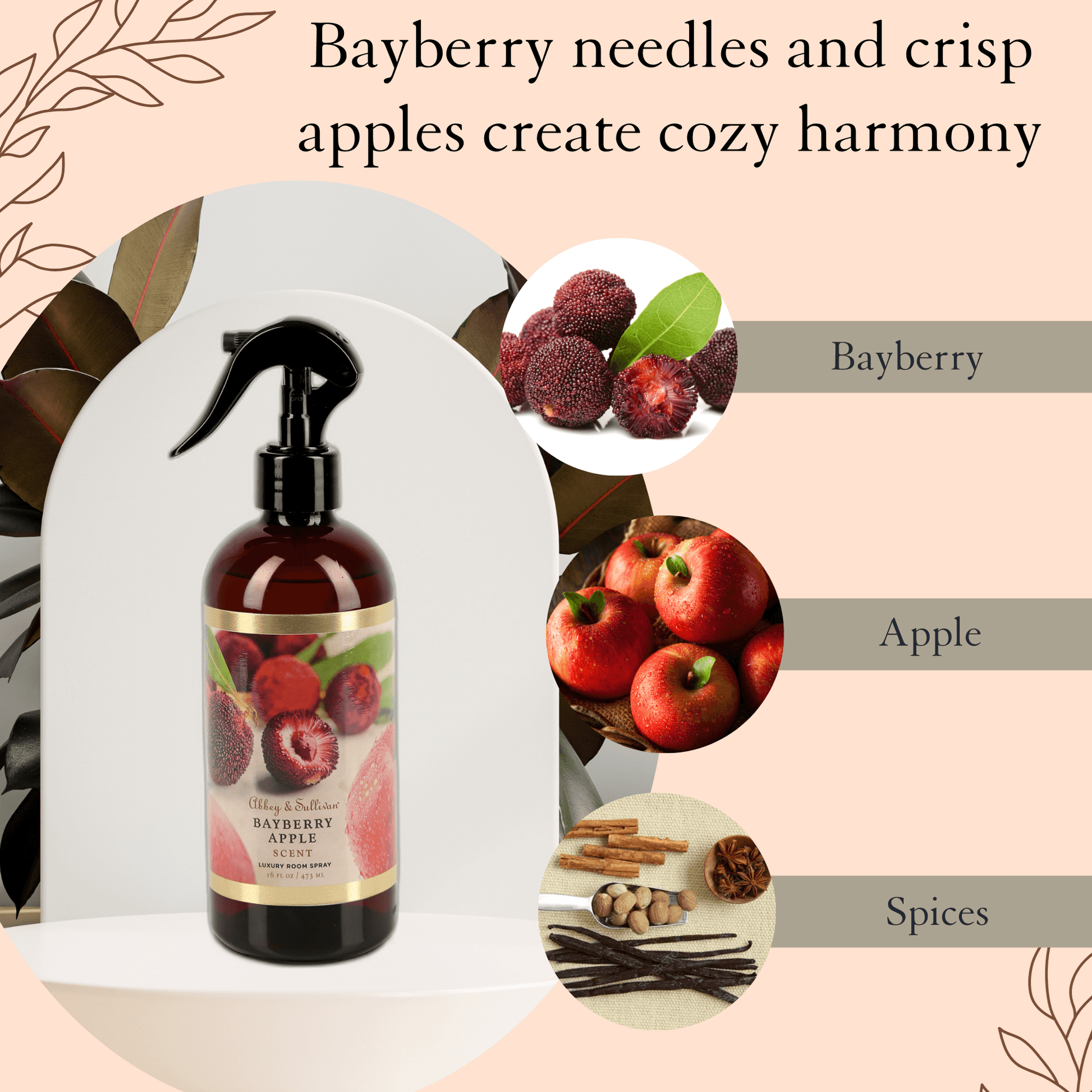 Abbey & Sullivan Room Sprays, Bayberry Apple HOLM-9026