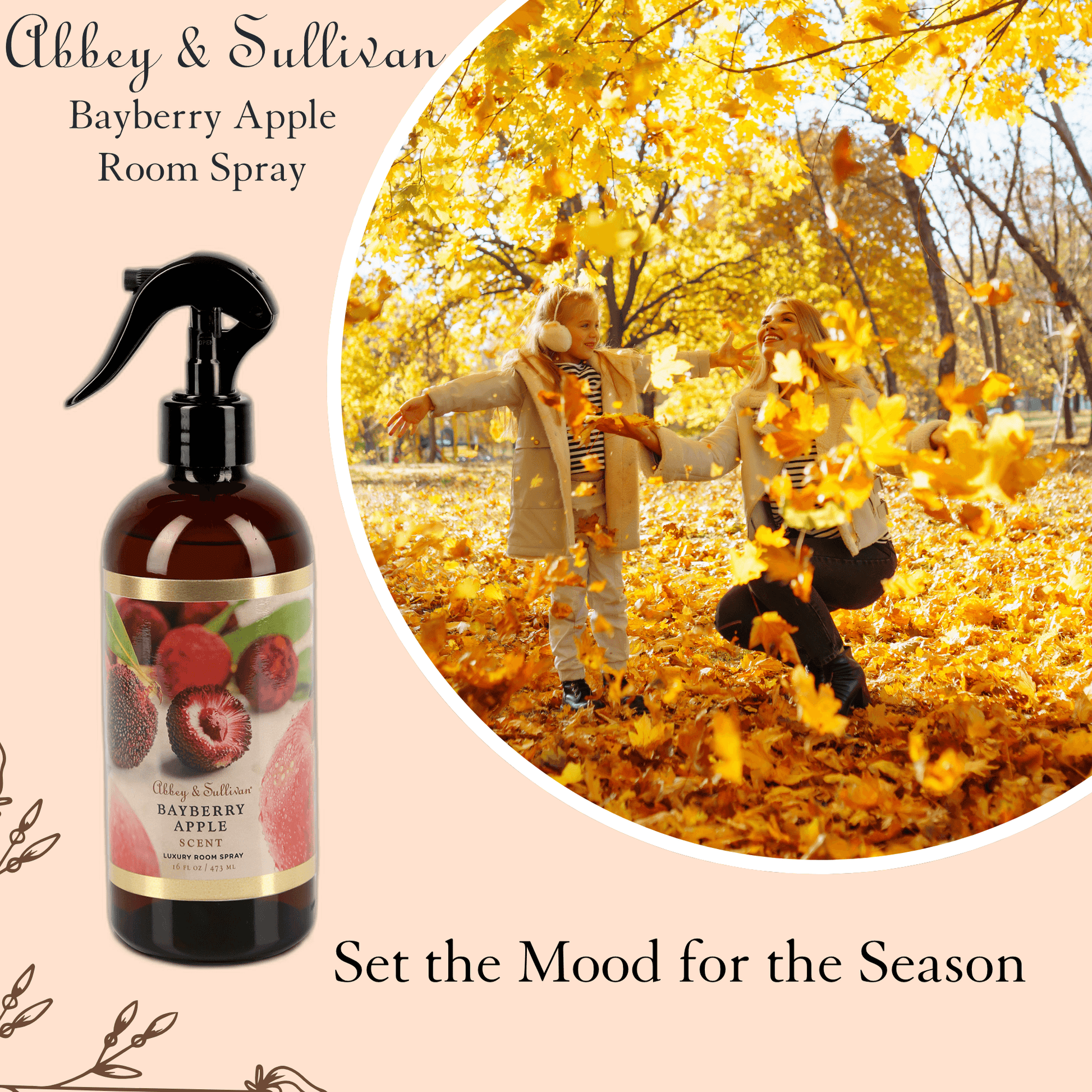Abbey & Sullivan Room Sprays, Bayberry Apple HOLM-9026
