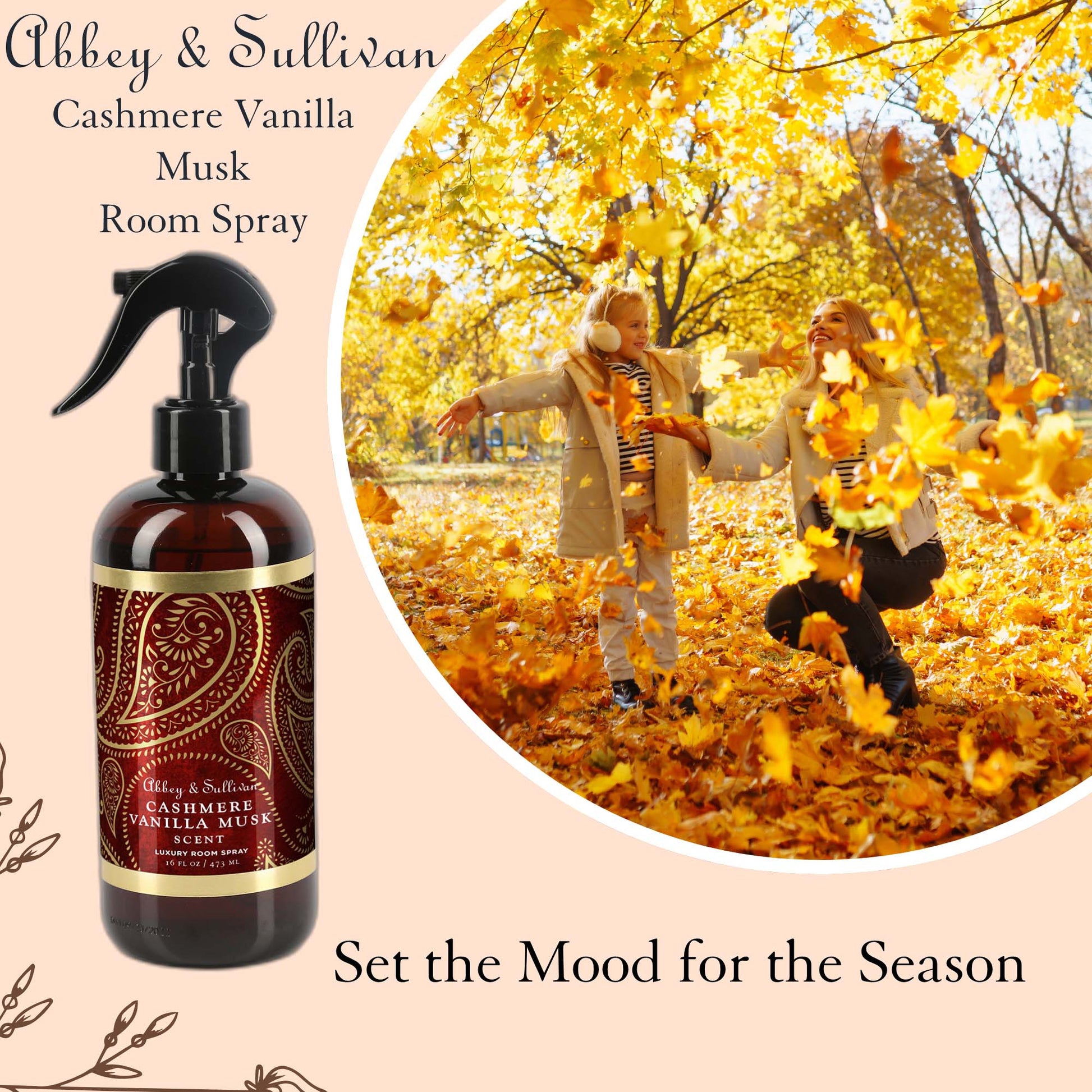 Abbey & Sullivan Room Sprays, Cashmere Vanilla Musk HOLM-9029