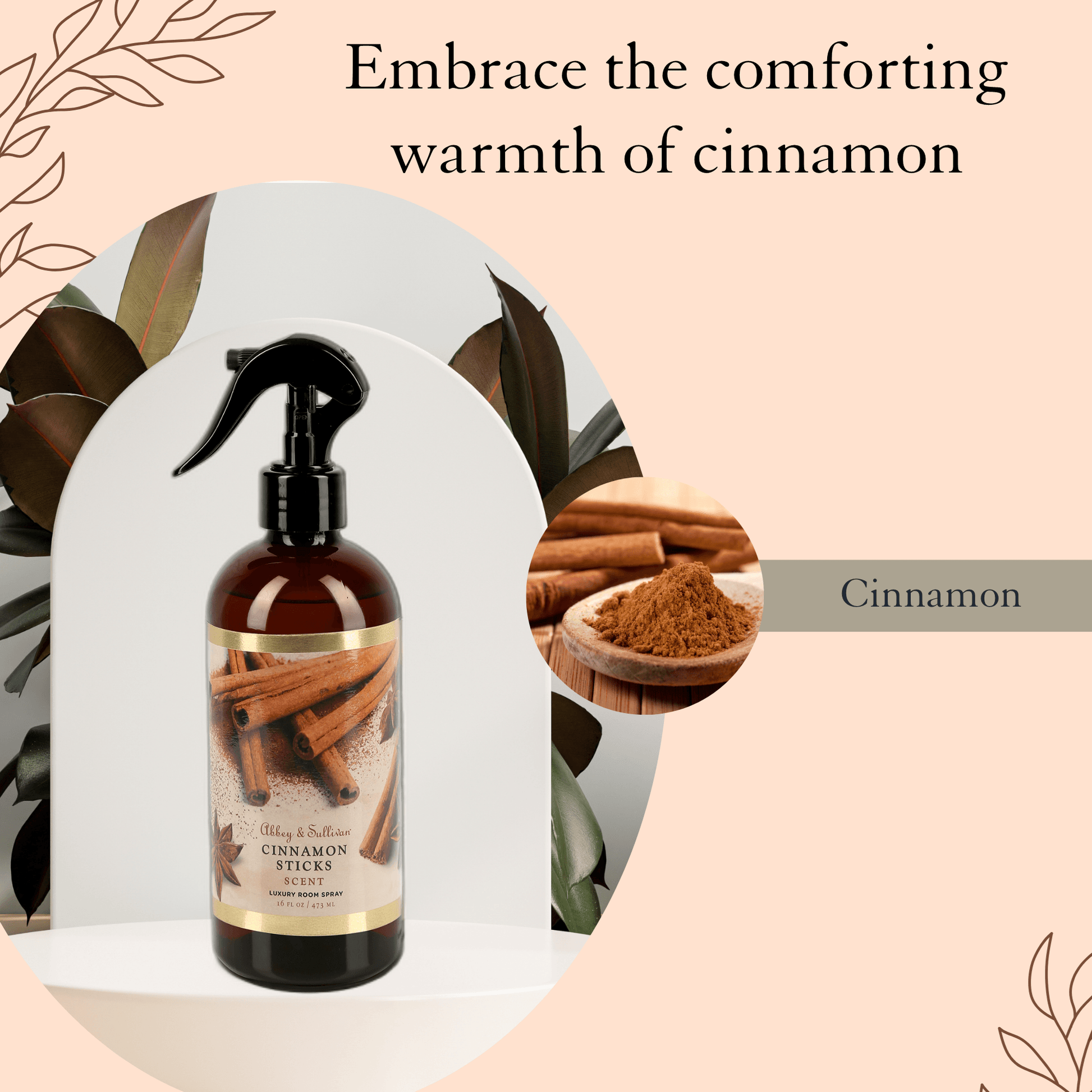 Abbey & Sullivan Room Sprays, Cinnamon Sticks HOLM-9007
