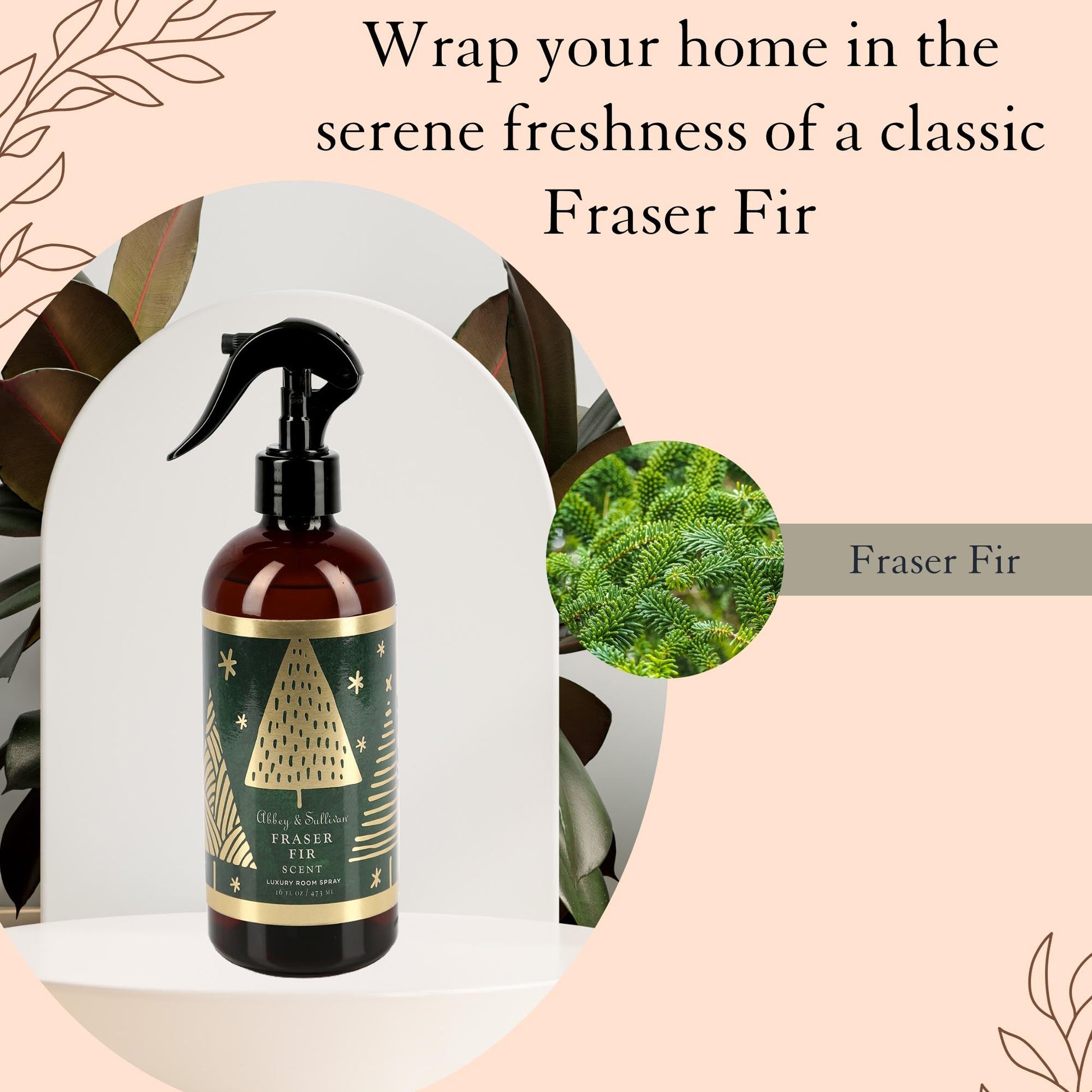 Abbey & Sullivan Room sprays, Fraser Fir HOLM-9013