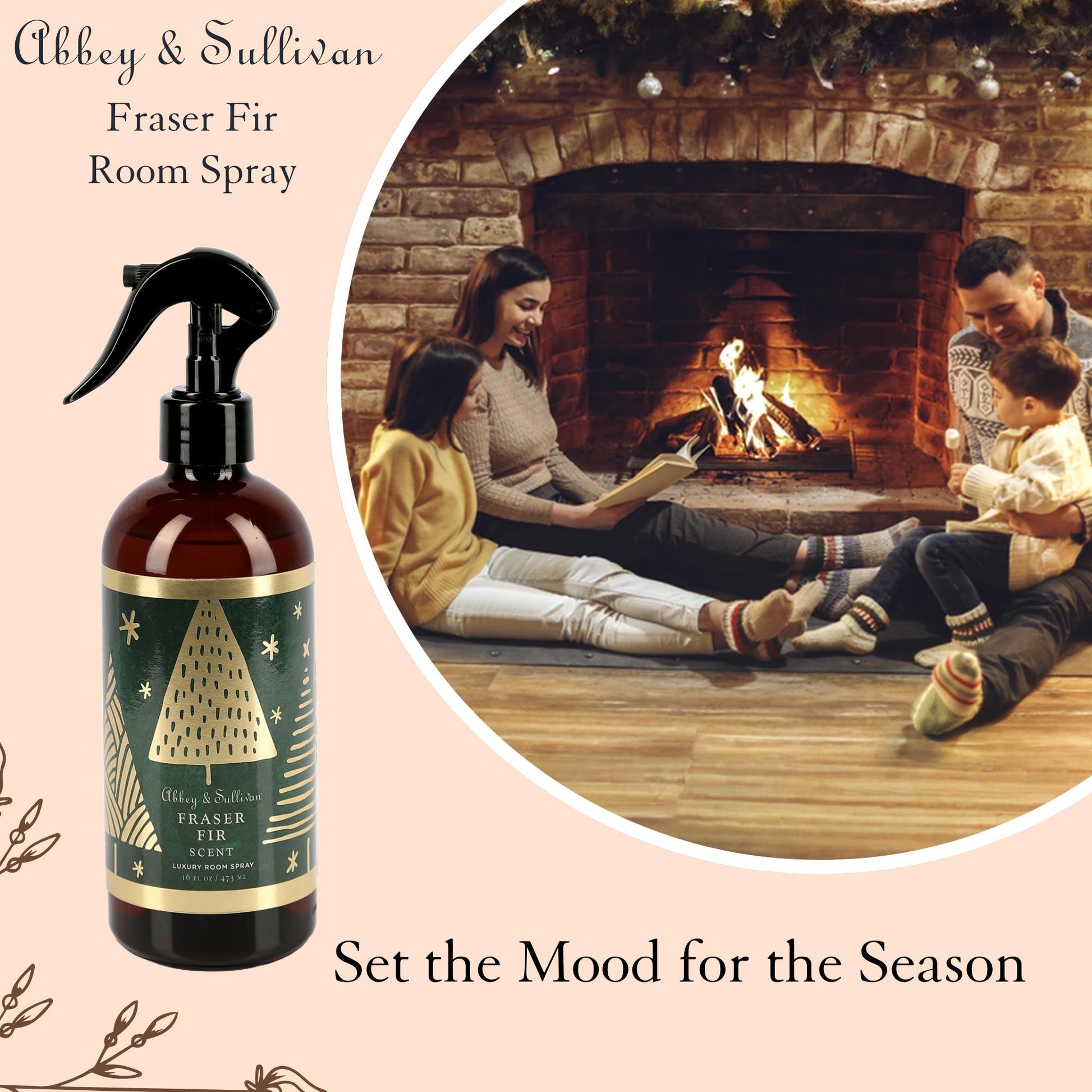 Abbey & Sullivan Room sprays, Fraser Fir HOLM-9013