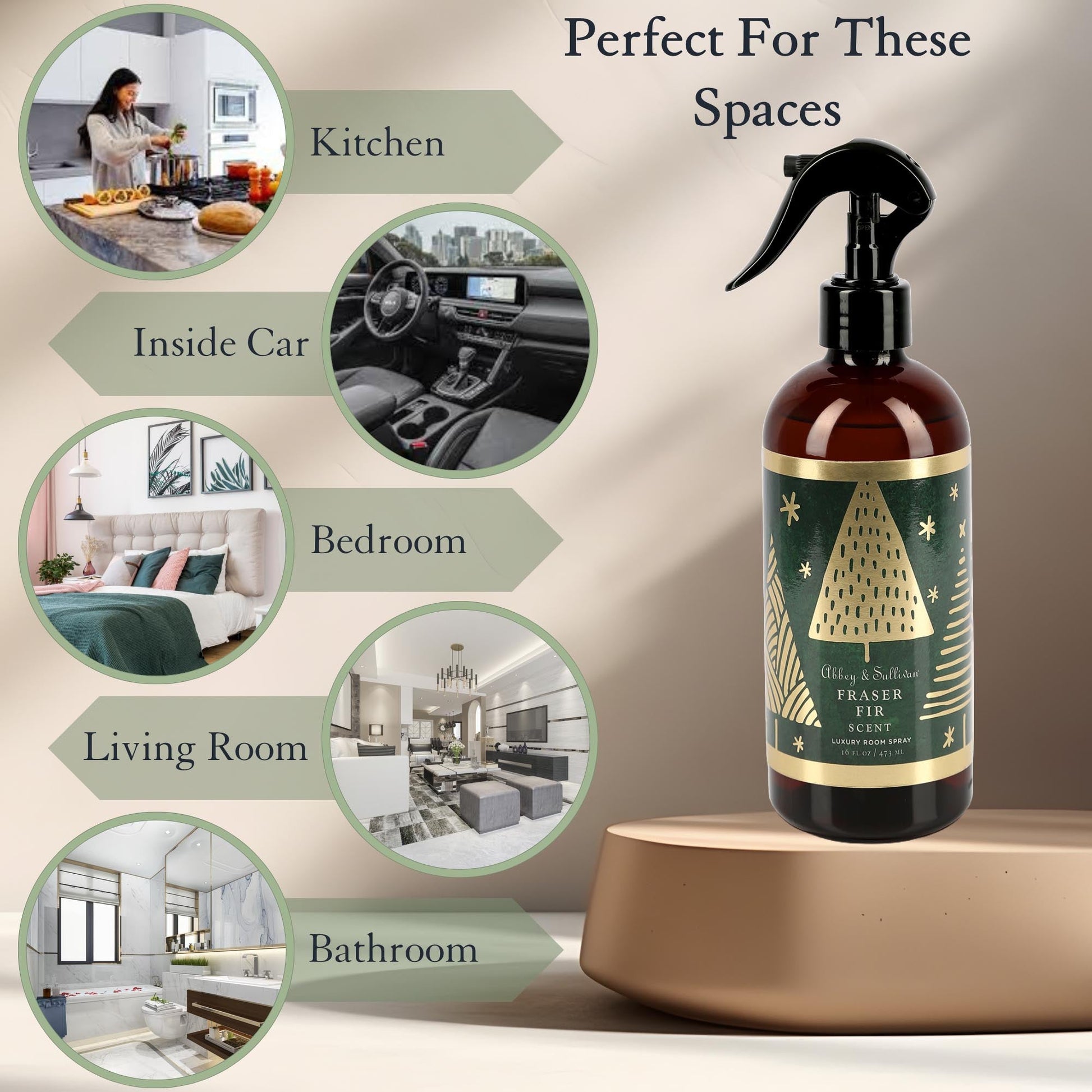 Abbey & Sullivan Room sprays, Fraser Fir HOLM-9013