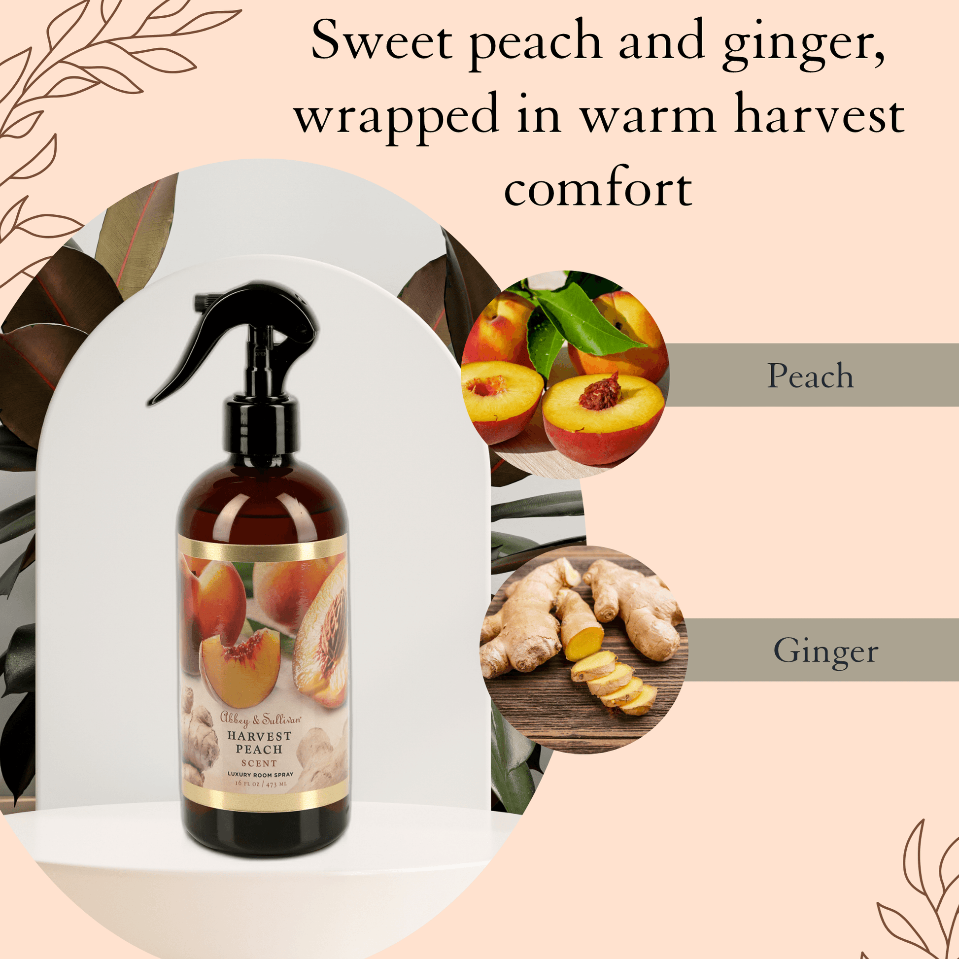 Abbey & Sullivan Room Sprays, Harvest Peach HOLM-9022