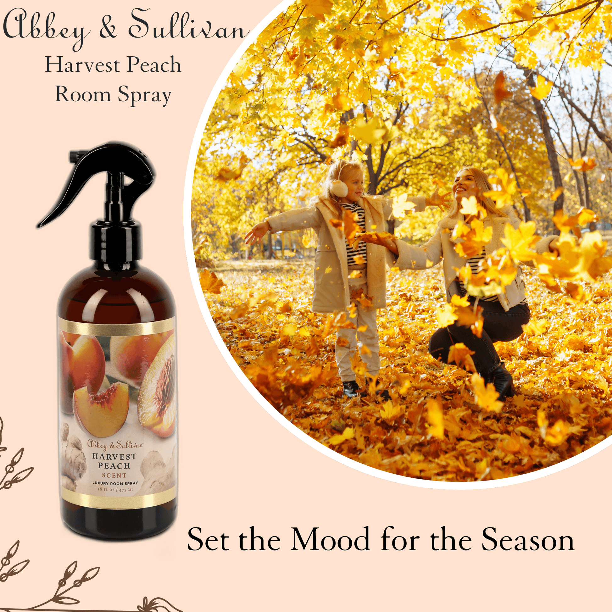 Abbey & Sullivan Room Sprays, Harvest Peach HOLM-9022