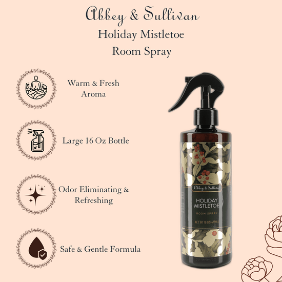 Abbey & Sullivan Room Sprays, Holiday Mistletoe, 16 oz. HOLT-3007