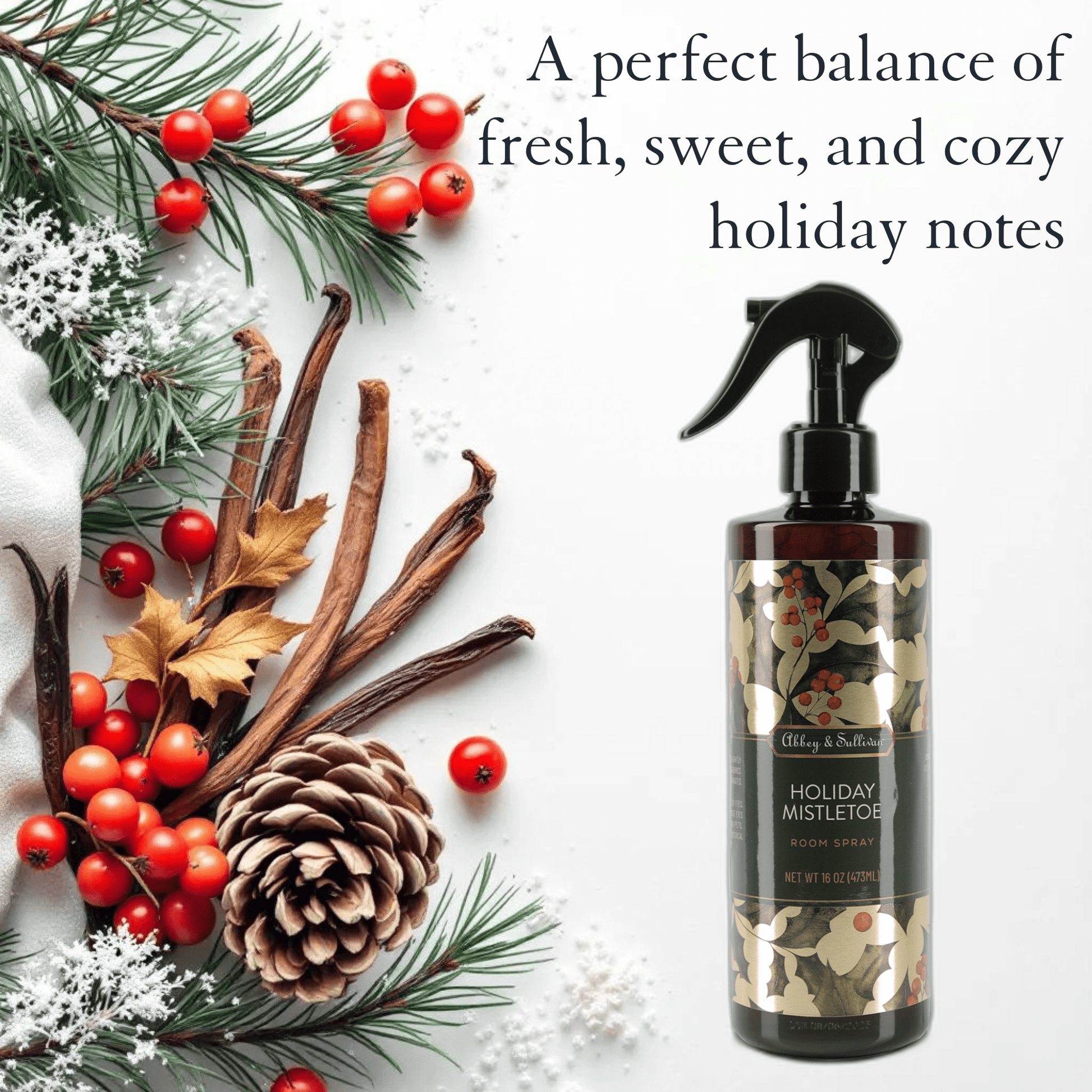 Abbey & Sullivan Room Sprays, Holiday Mistletoe, 16 oz. HOLT-3007