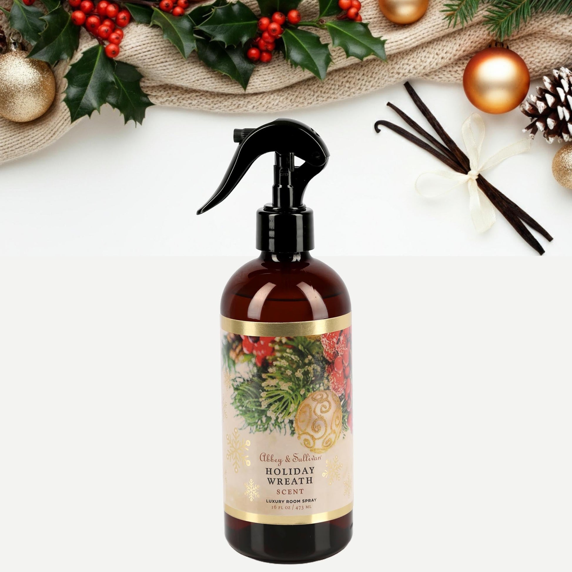 Abbey & Sullivan Room Sprays, Holiday Wreath HOLM-9006