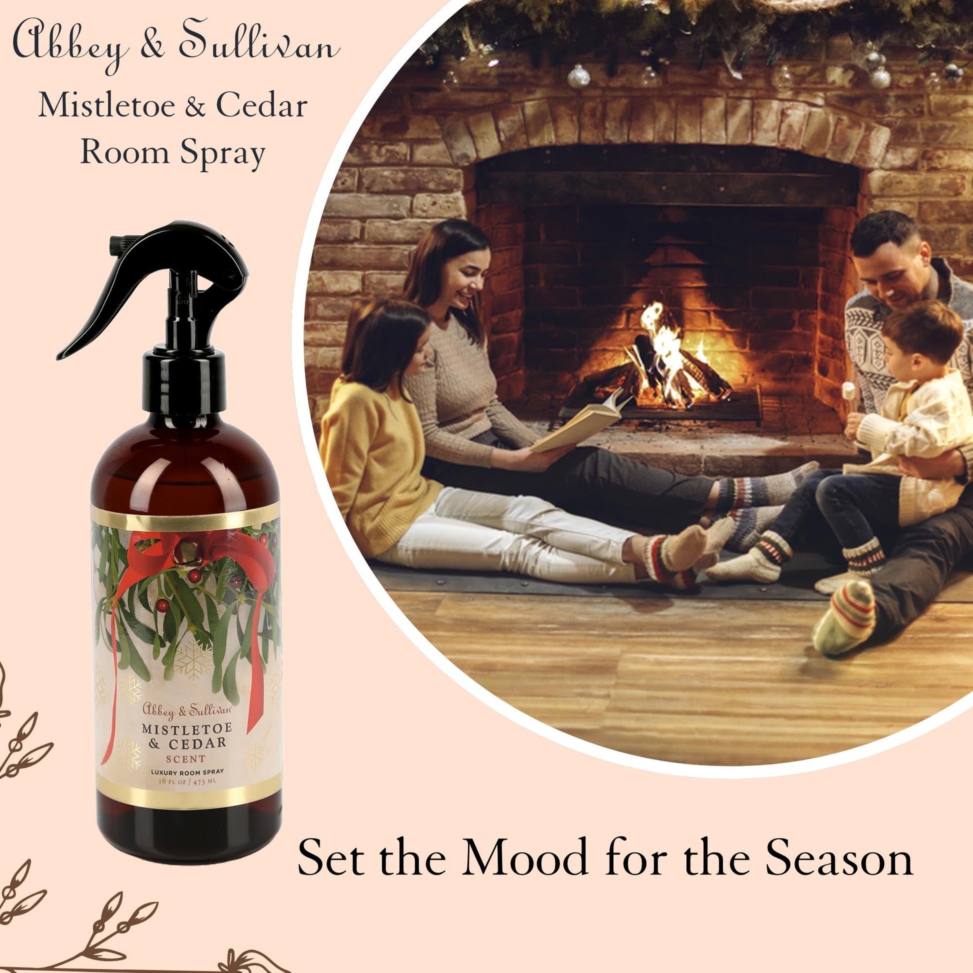 Abbey & Sullivan Room Sprays, Mistletoe & Cedar HOLM-9005