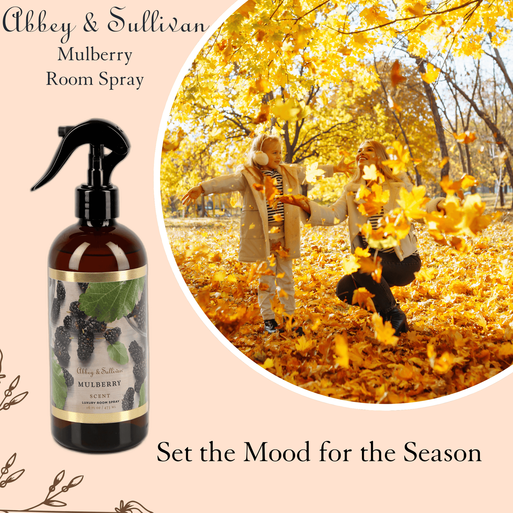 Abbey & Sullivan Room Sprays, Mulberry HOLM-9025