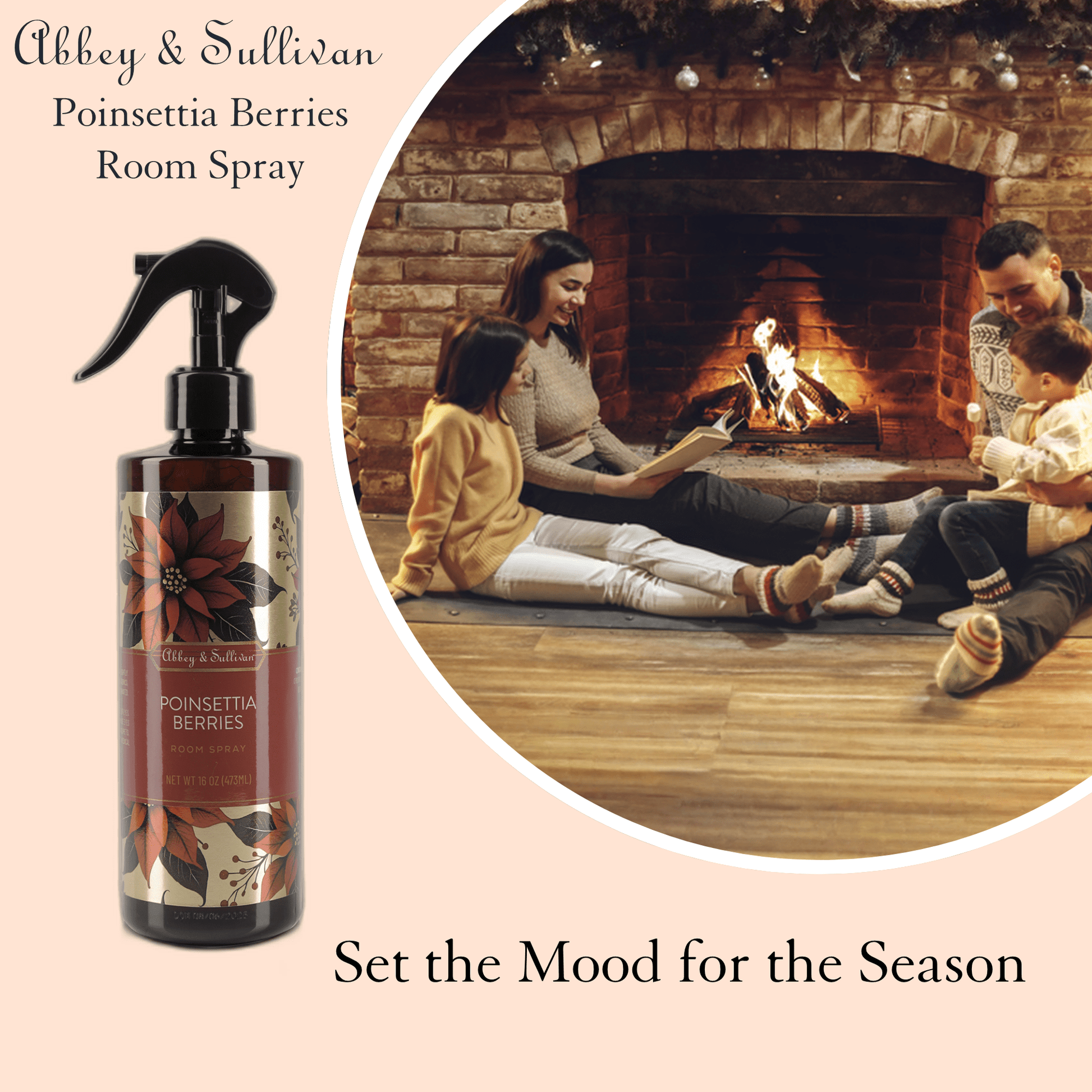 Abbey & Sullivan Room Sprays, Poinsettia Berries, 16 oz. HOLT-3009