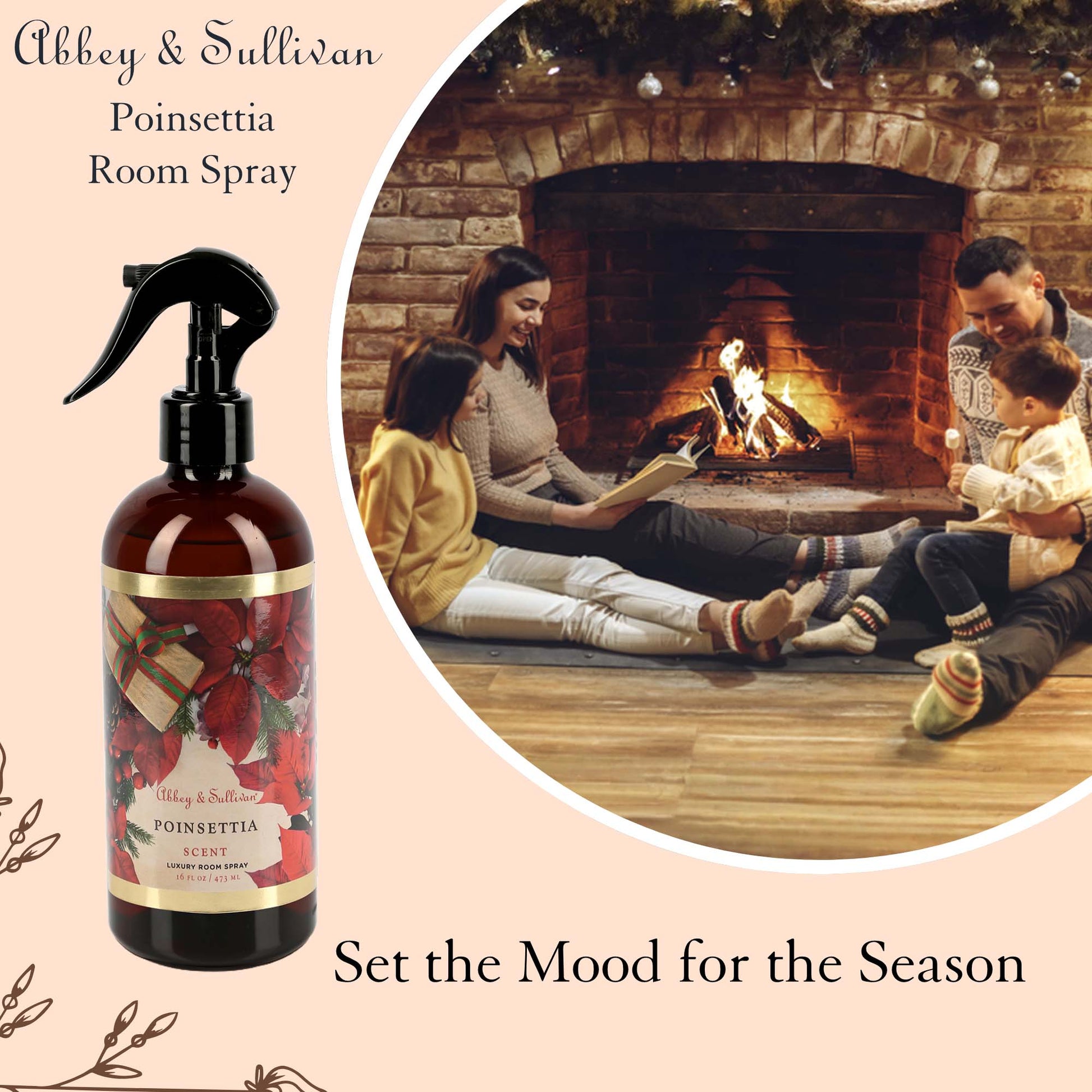 Abbey & Sullivan Room sprays, Poinsettia HOLM-9021
