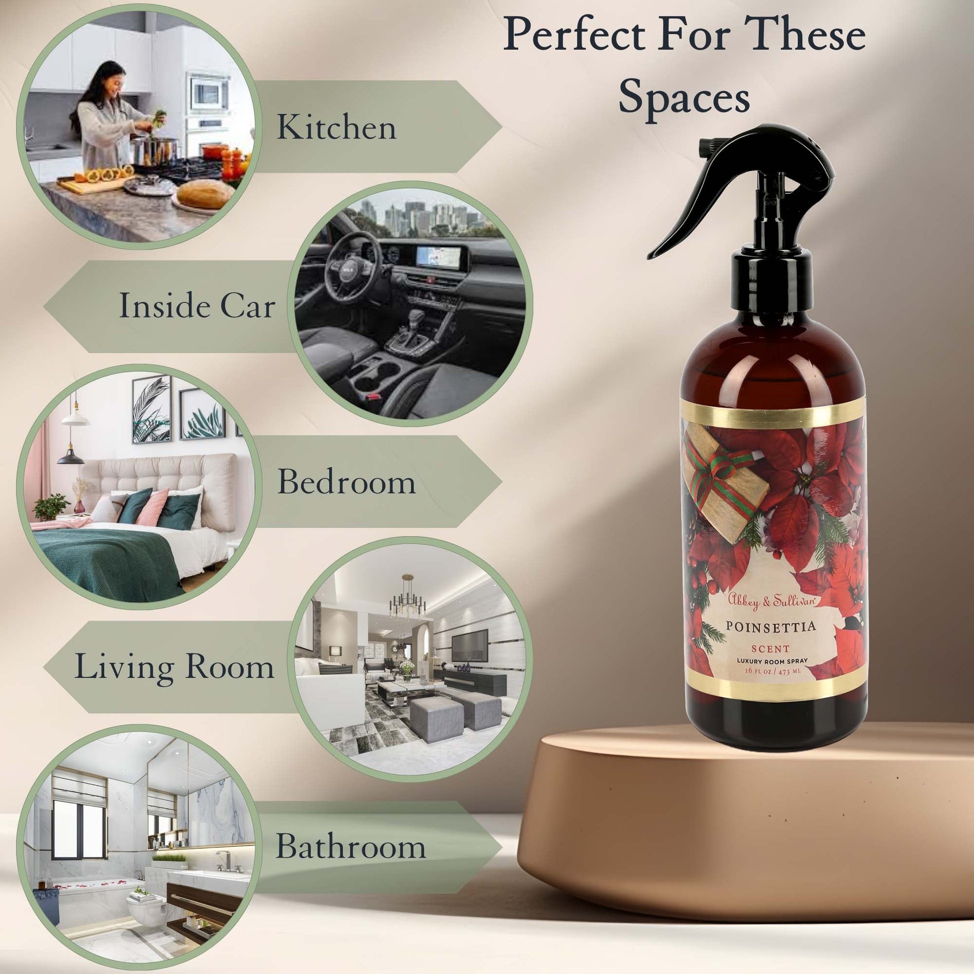 Abbey & Sullivan Room sprays, Poinsettia HOLM-9021