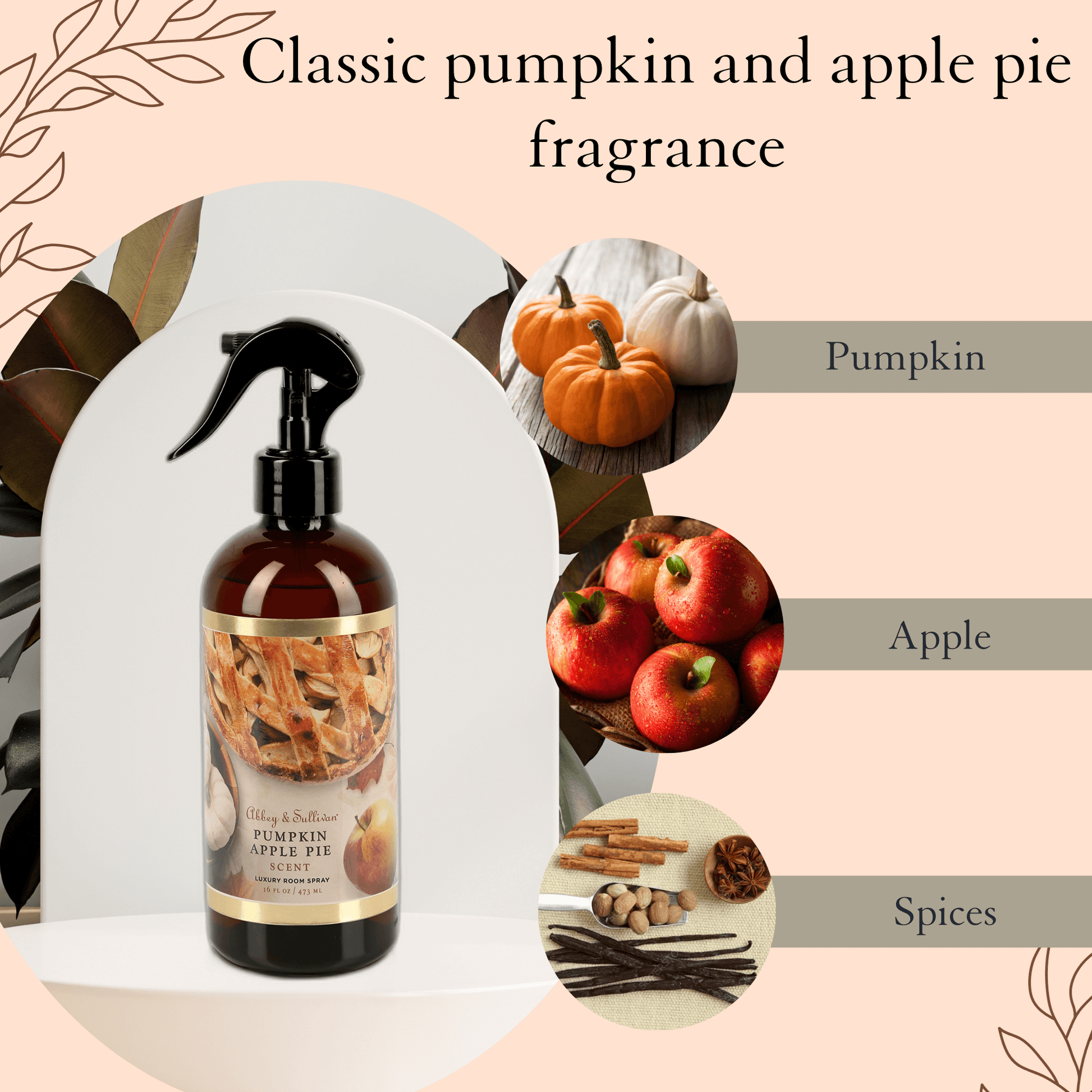 Abbey & Sullivan Room Sprays - Pumpkin Apple Pie HOLM-9017