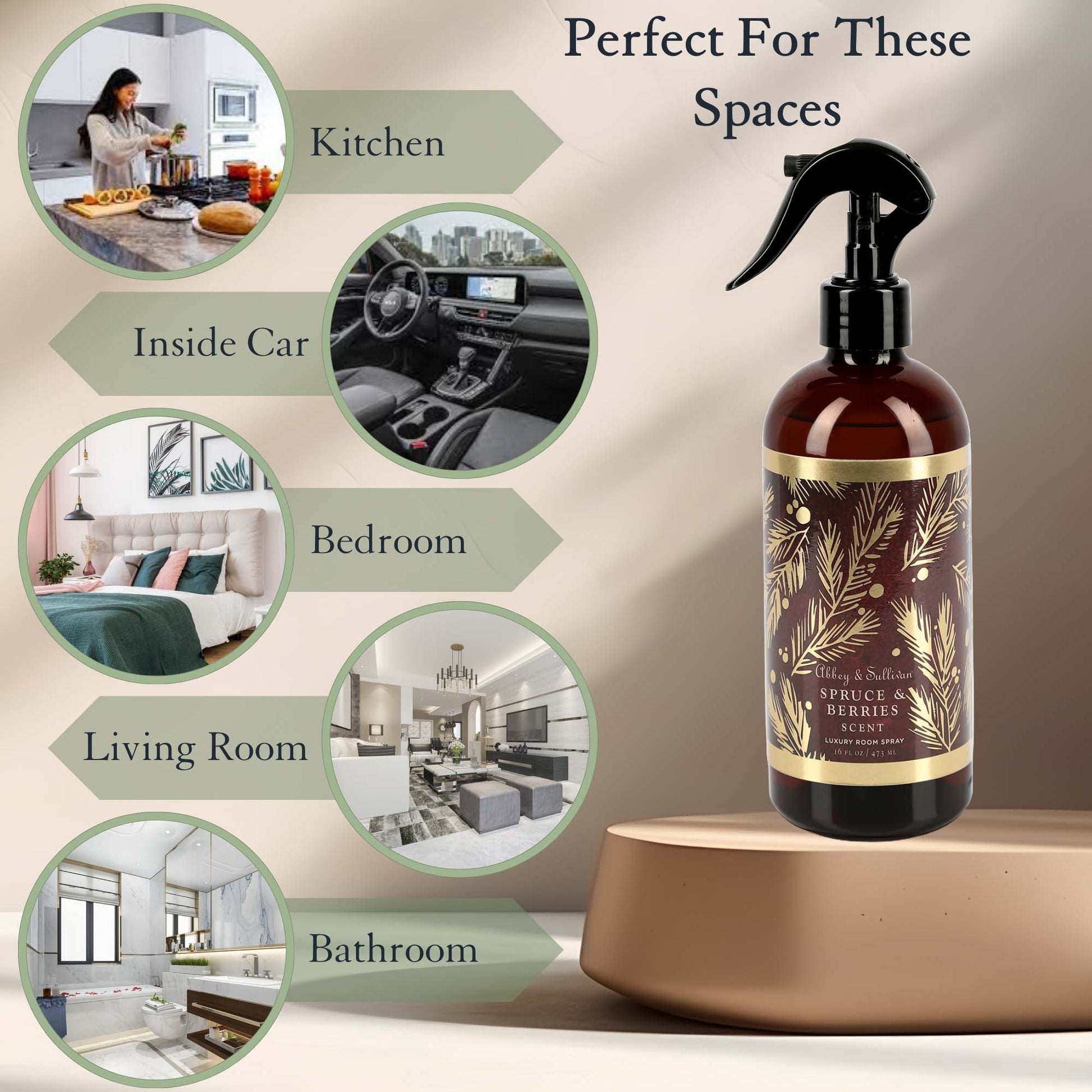 Abbey & Sullivan Room Sprays, Spruce Berries HOLM-9015