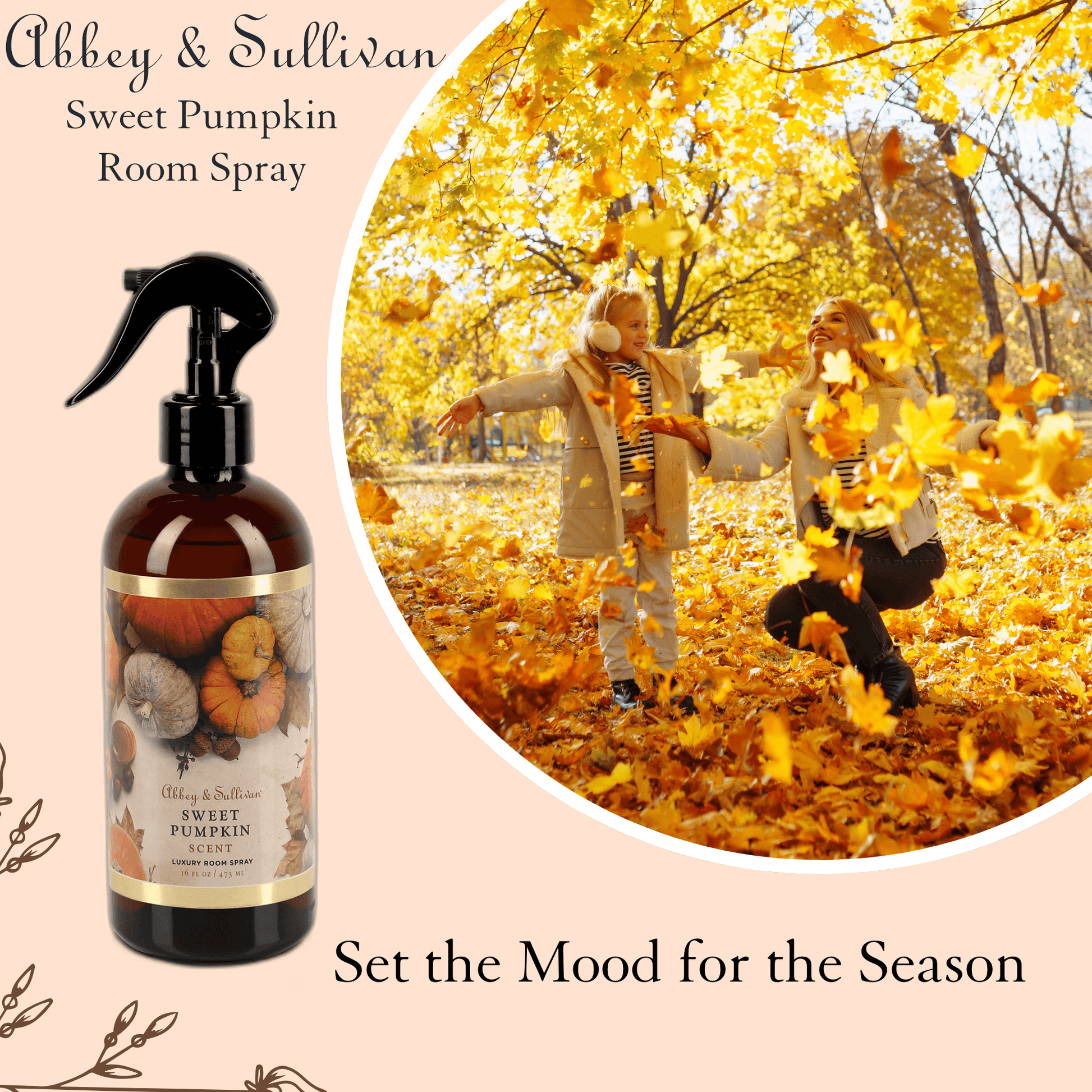 Abbey & Sullivan Room Sprays, Sweet Pumpkin HOLM-9012