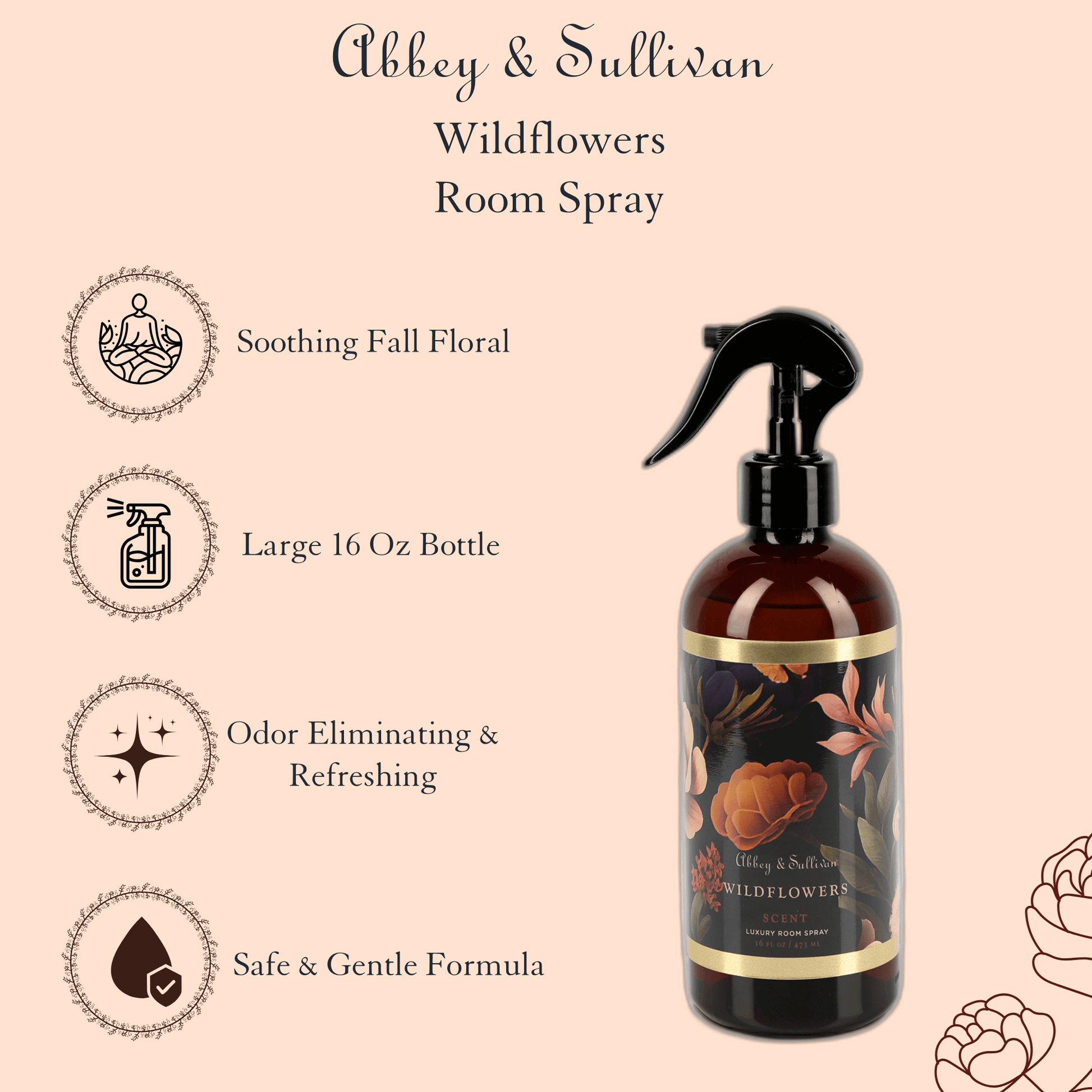 Abbey & Sullivan Room Sprays, Wildflowers HOLM-9018
