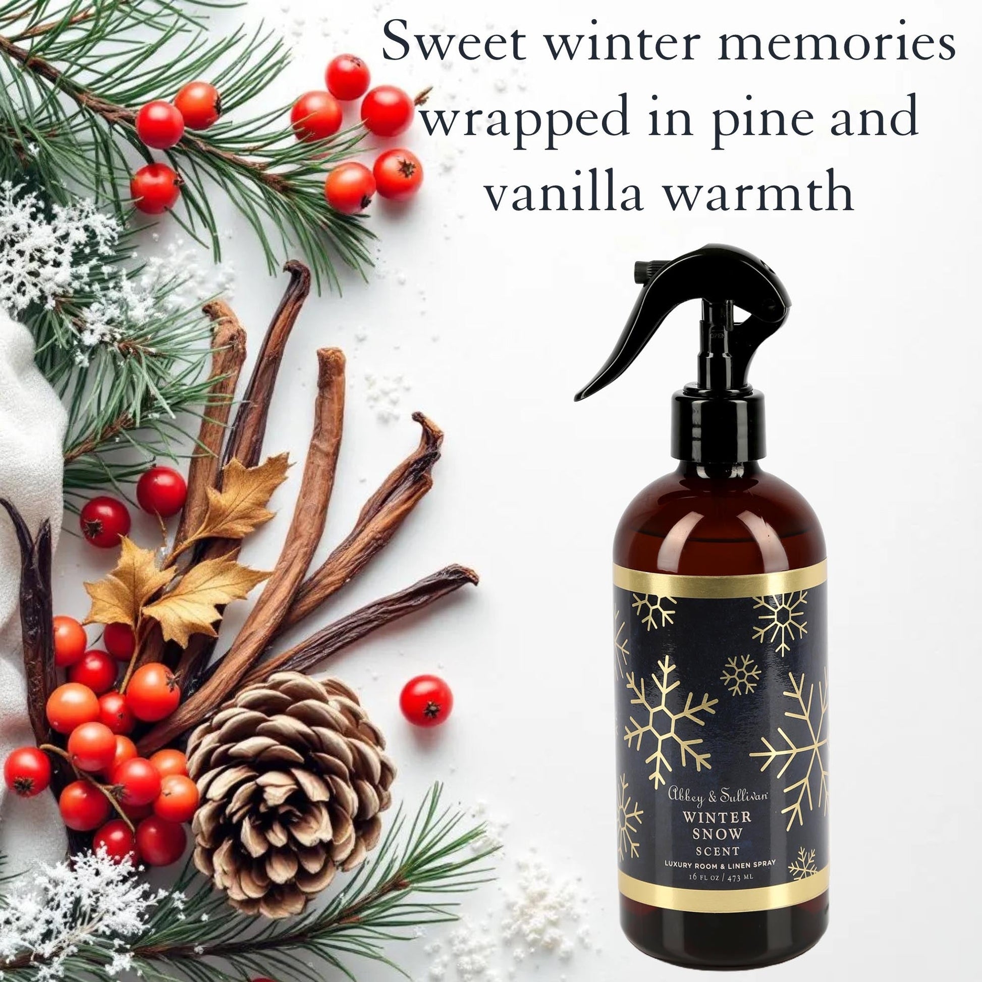 Abbey & Sullivan Room Sprays, Winter Snow HOLM-9014