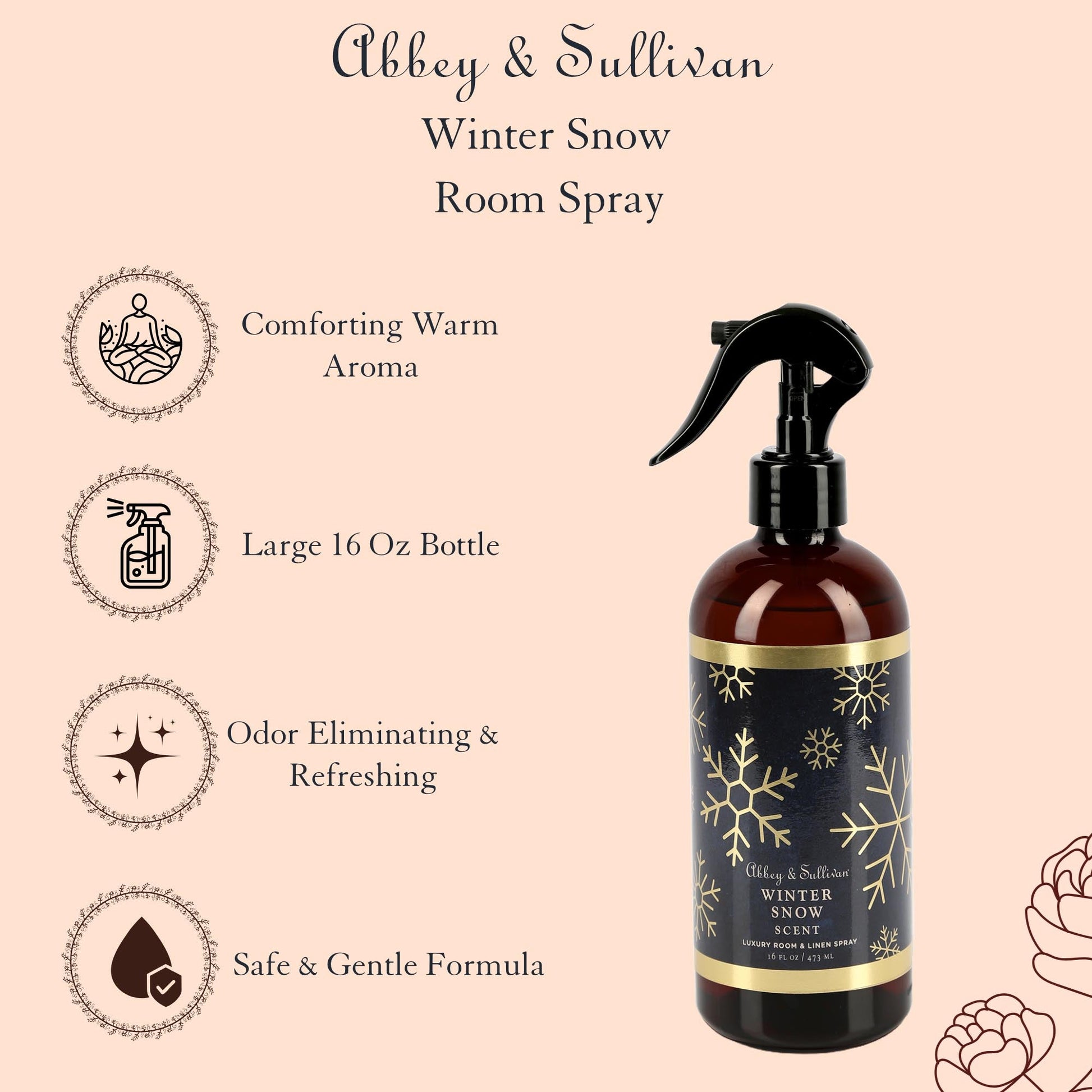 Abbey & Sullivan Room Sprays, Winter Snow HOLM-9014