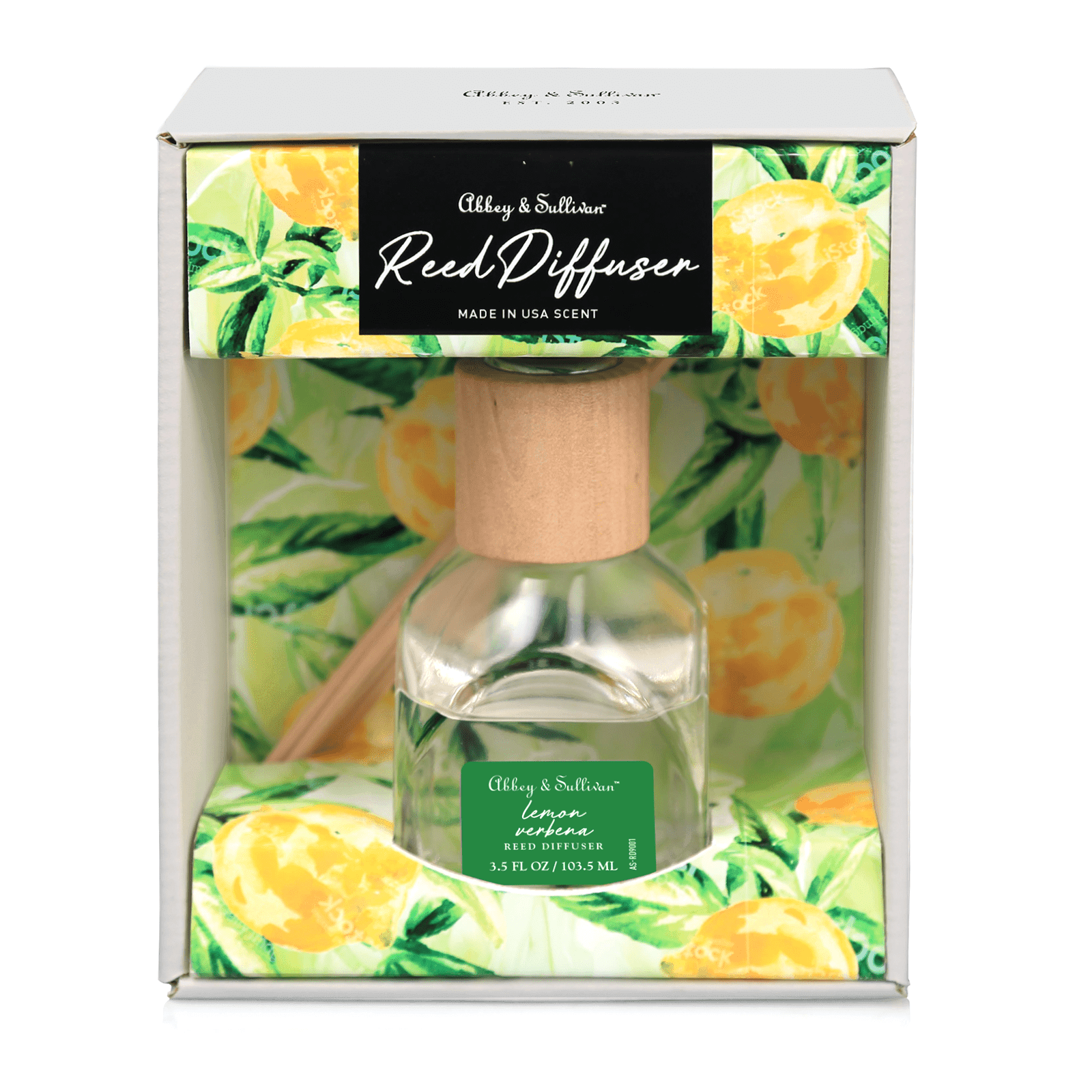 Quality Reed Diffuser, Lemon Verbena, 3.5 oz - Abbey & Sullivan