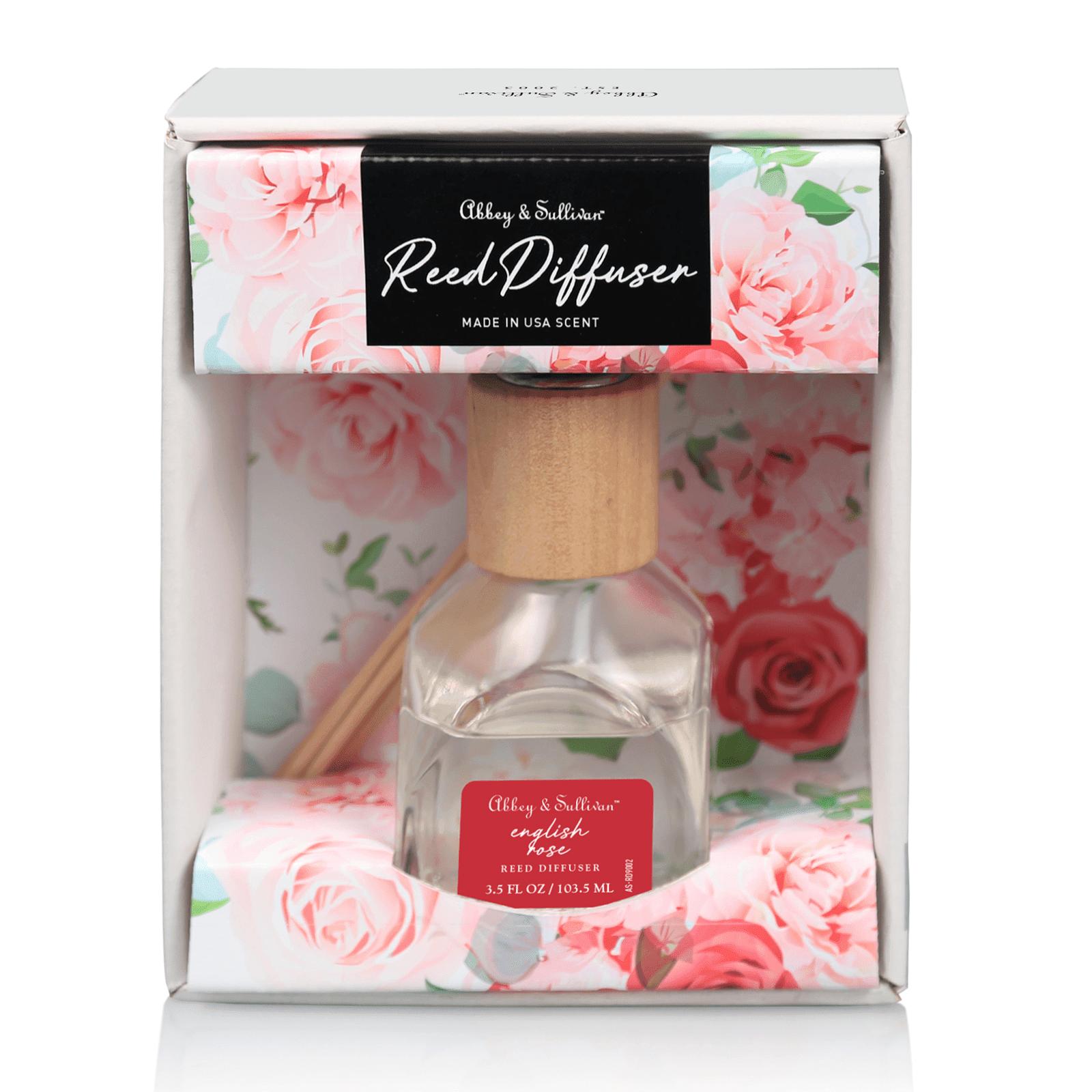 Abbey & Sullivan Quality Reed Diffuser Set, English Rose, 3.5 oz AS-RD9006