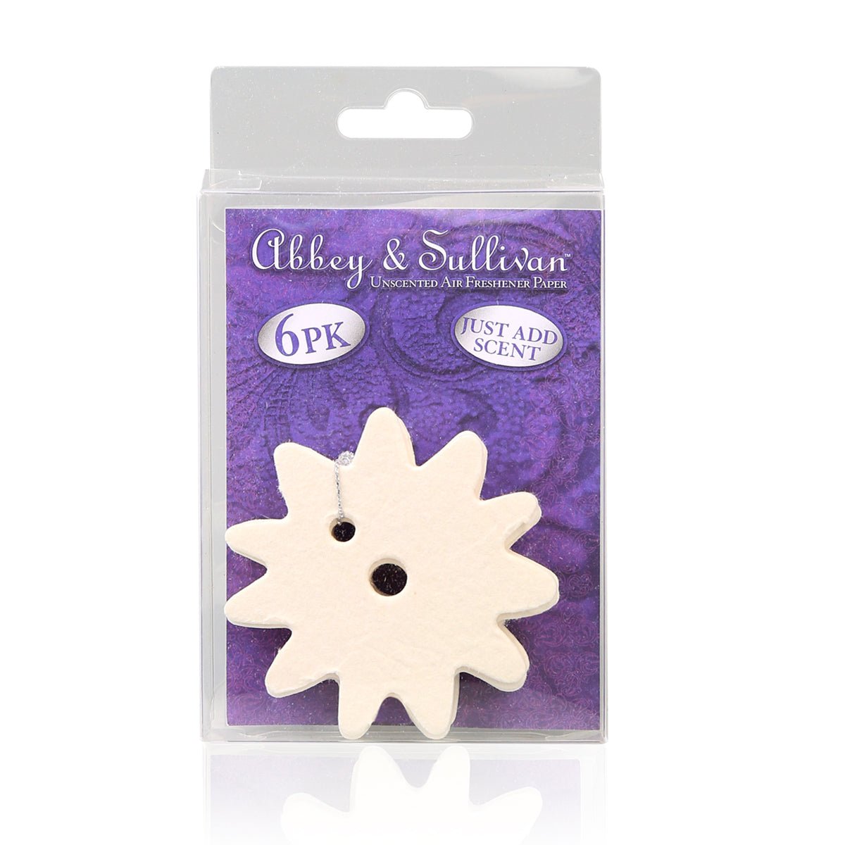 Abbey & Sullivan Unscented Air Freshener Paper Shapes - 6 PK AS - FLOWER - 04