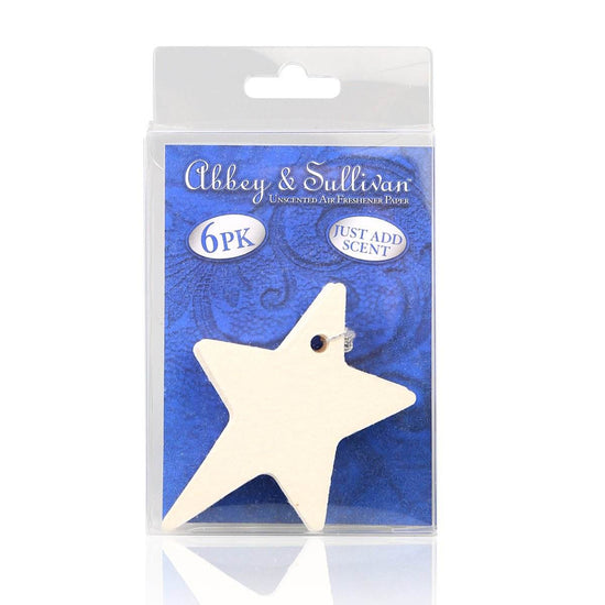 Abbey & Sullivan Unscented Air Freshener Paper Shapes - 6 PK AS-STAR-04